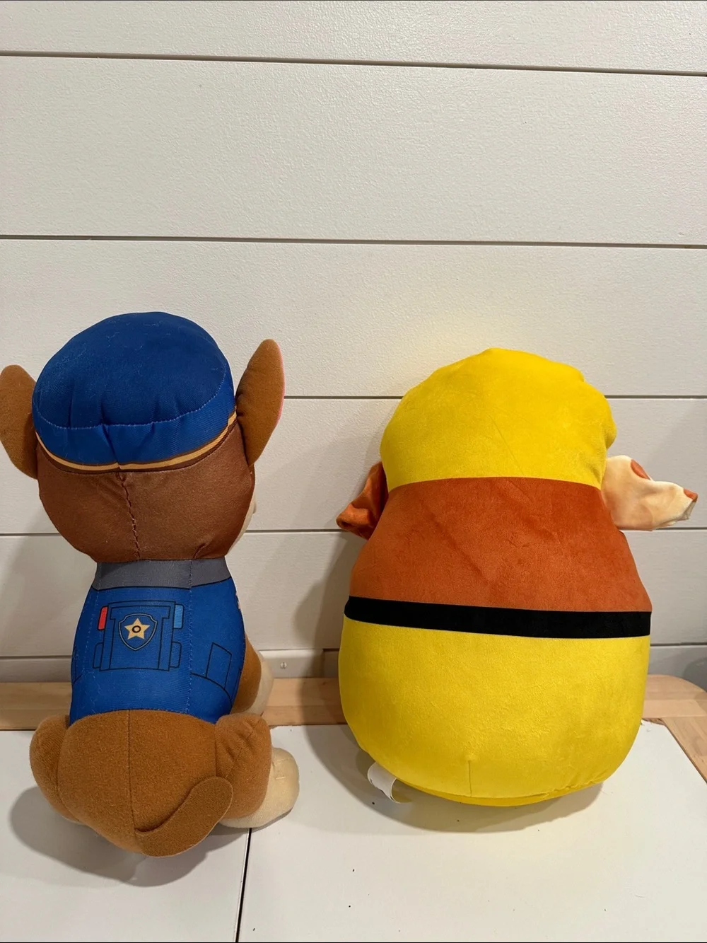 Paw Patrol Plush Chase & Rubble Set - Blue, Yellow, Brown
